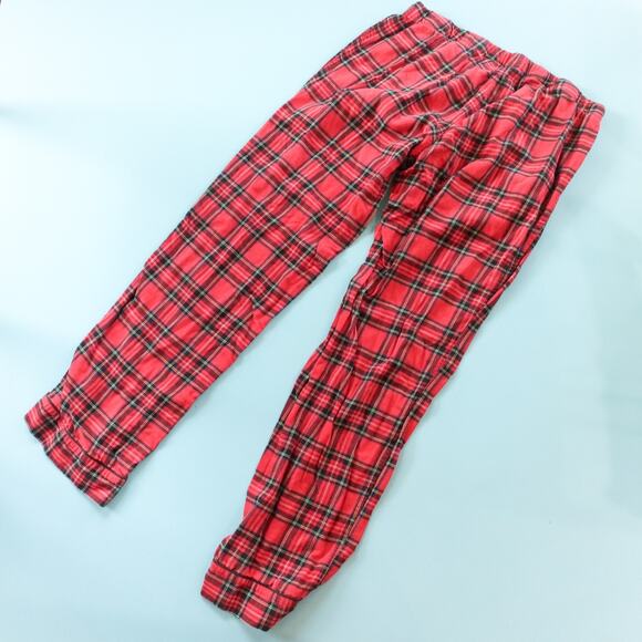 J Crew Red Plaid Cotton Matching Pajama Sleep Set Classic Collared Size Medium - Picture 6 of 12